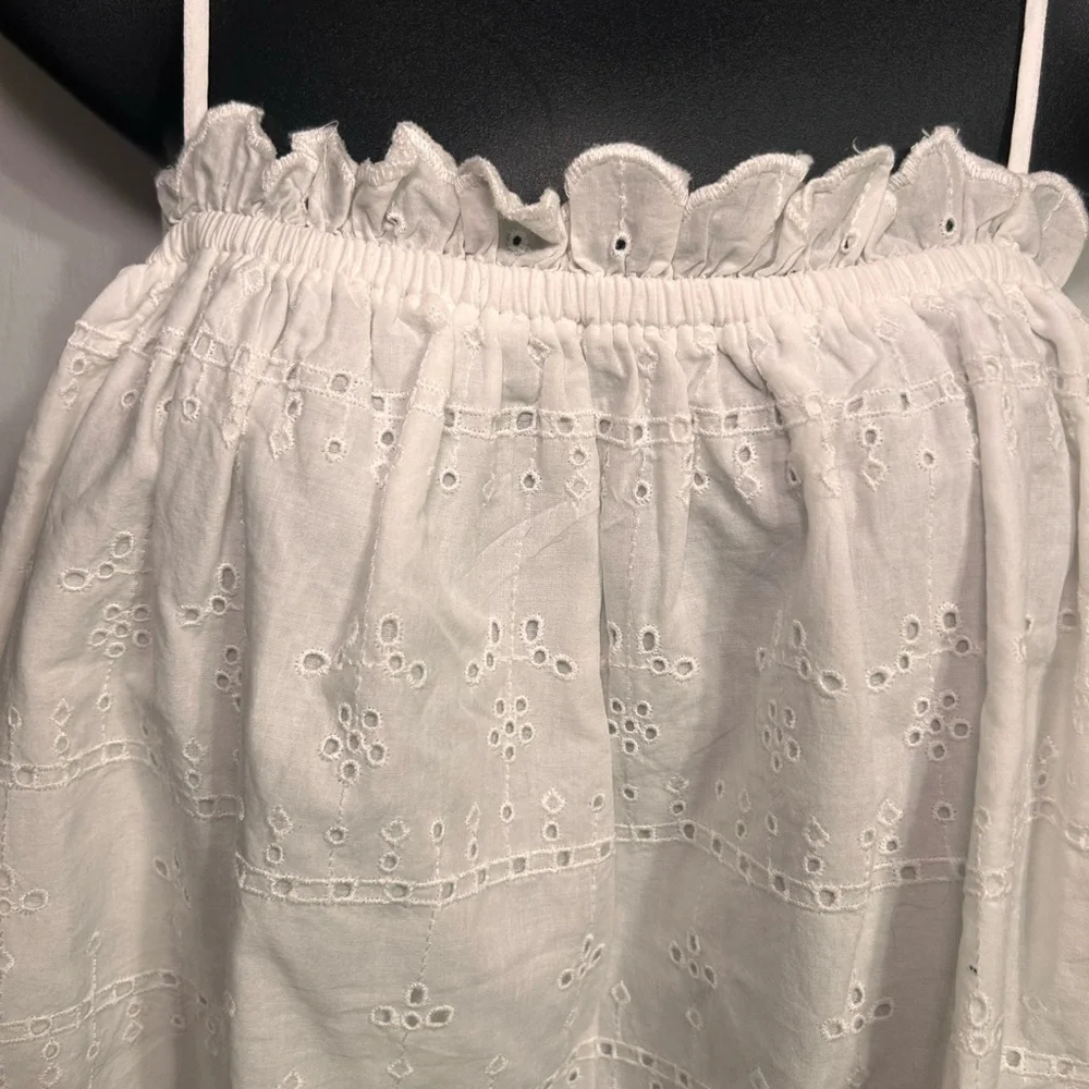 Nwt Topshop white eyelet flouncy top - Picture 8 of 11